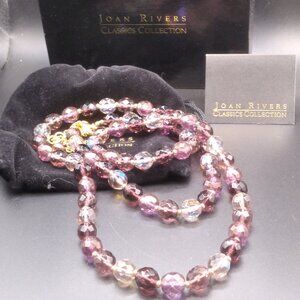 Joan Rivers Purple Crystal Firepolish Beaded 36'' Necklace